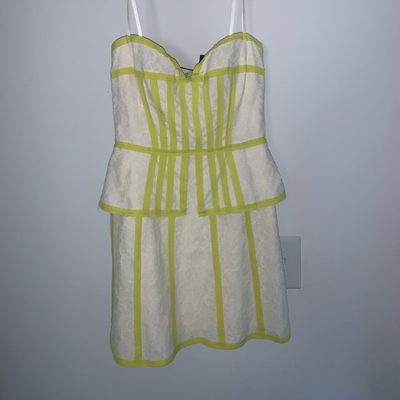 BCBGMAXAZRIA Strapless Lace Detailed Dress - Picture 3 of 14